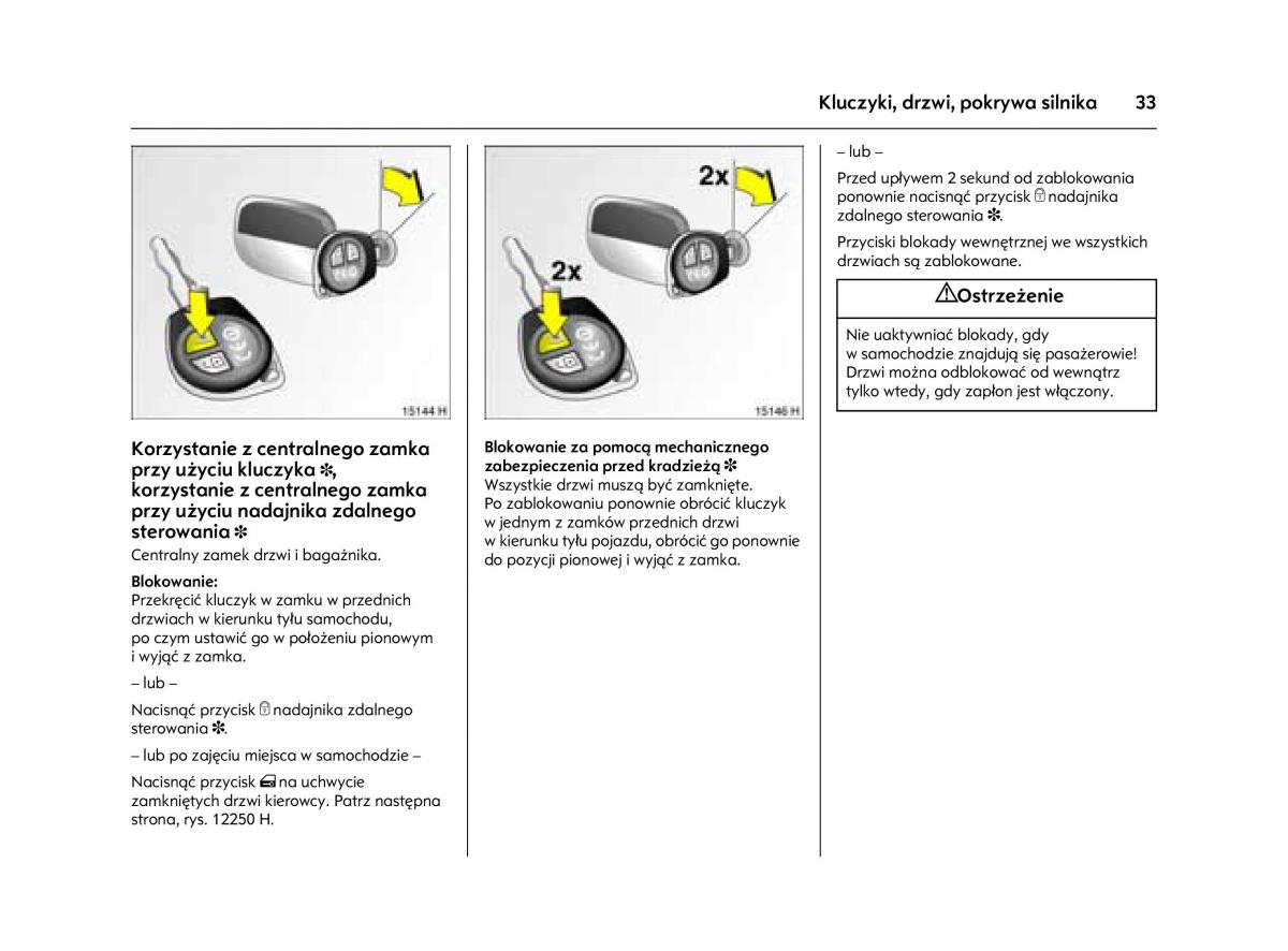 Opel Agila A instrukcja obslugi / page 37