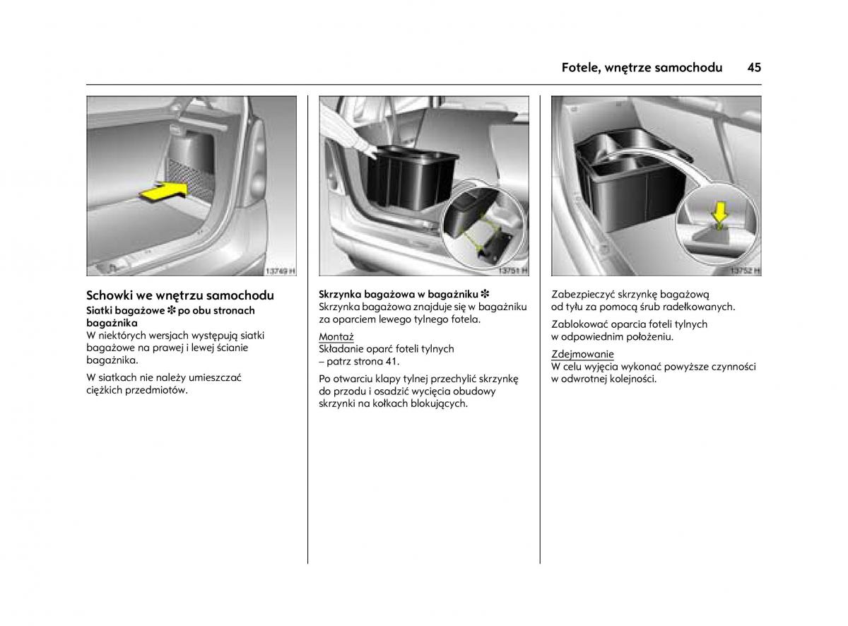 Opel Agila A instrukcja obslugi / page 49