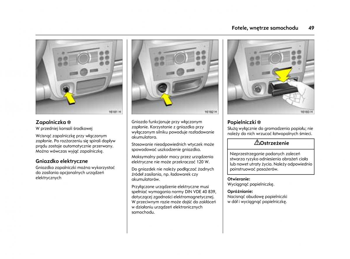 Opel Agila A instrukcja obslugi / page 53