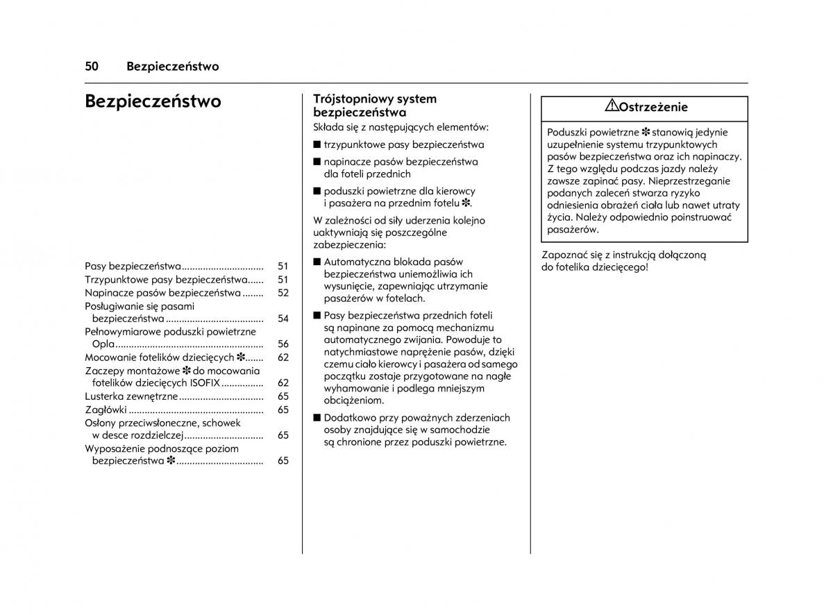 Opel Agila A instrukcja obslugi / page 54