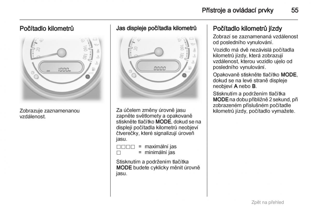 Opel Agila B navod k obsludze / page 55