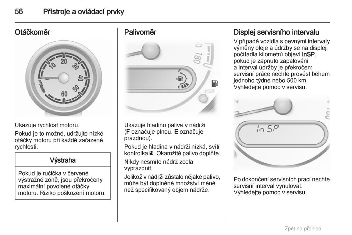 Opel Agila B navod k obsludze / page 56