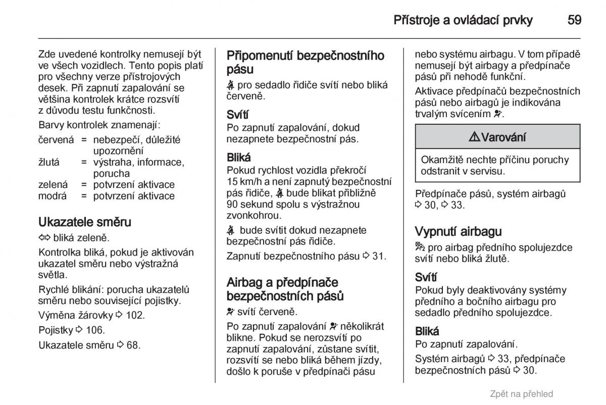 Opel Agila B navod k obsludze / page 59