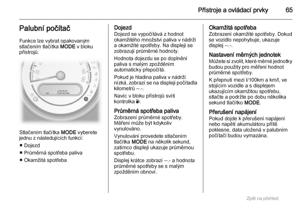 Opel Agila B navod k obsludze / page 65