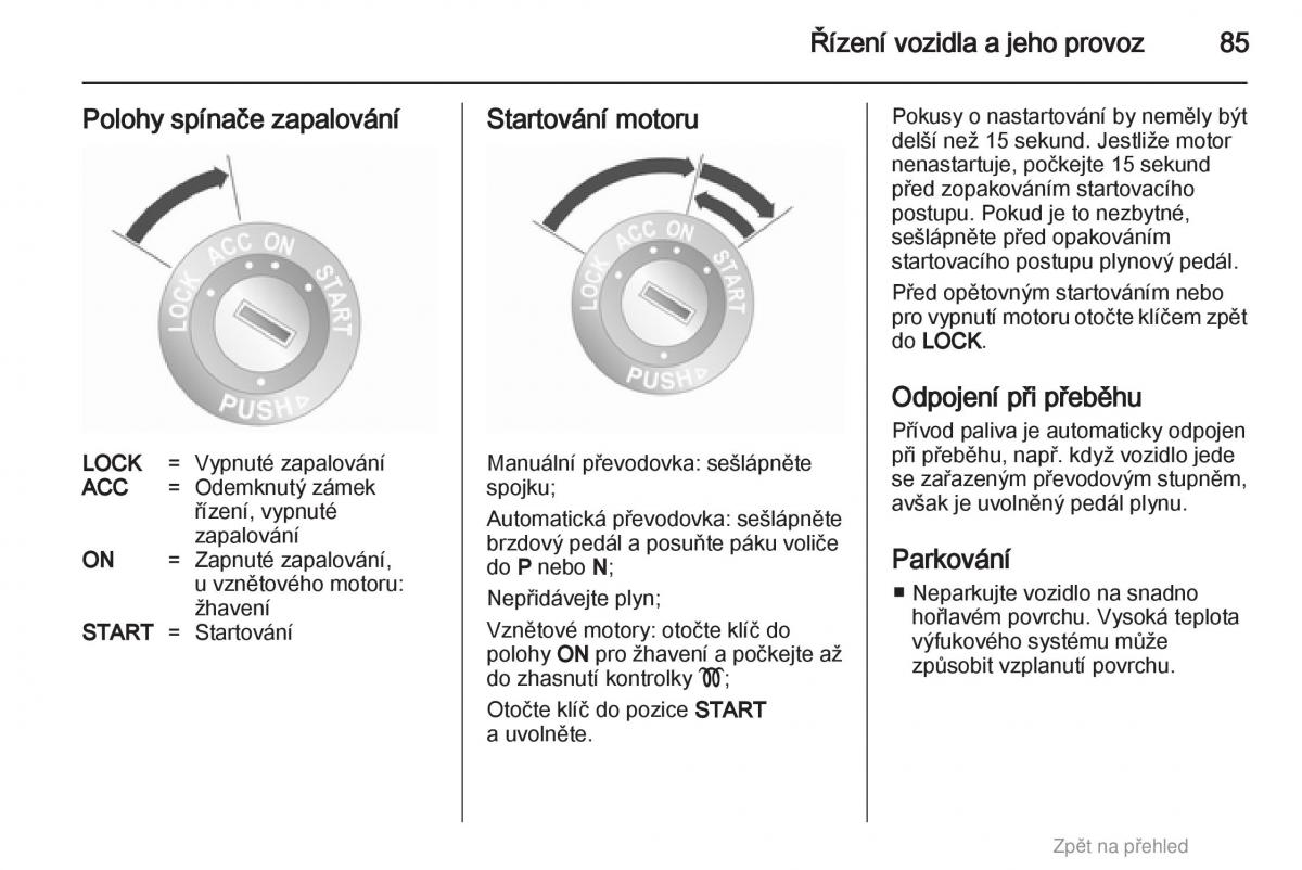 Opel Agila B navod k obsludze / page 85