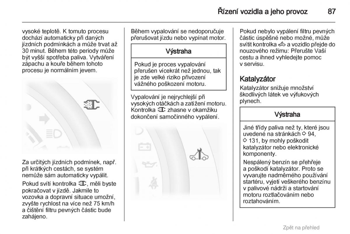 Opel Agila B navod k obsludze / page 87