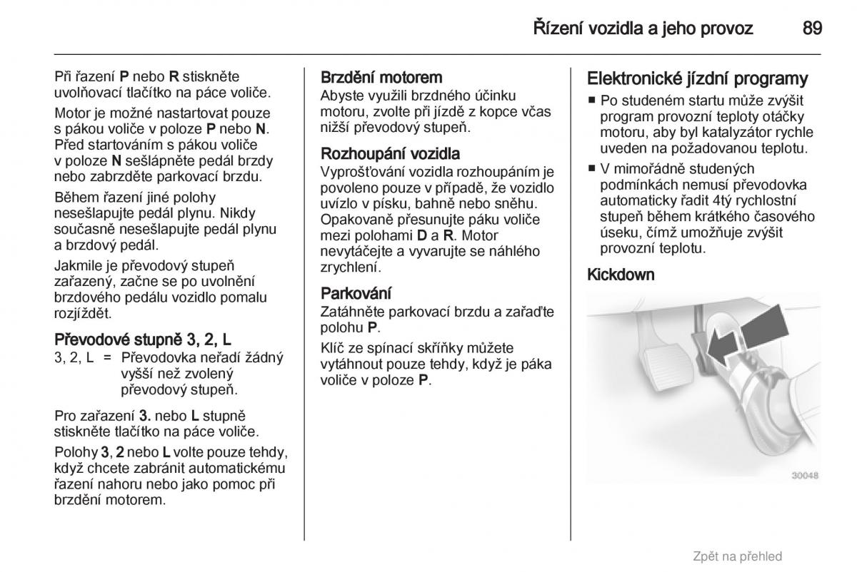 Opel Agila B navod k obsludze / page 89