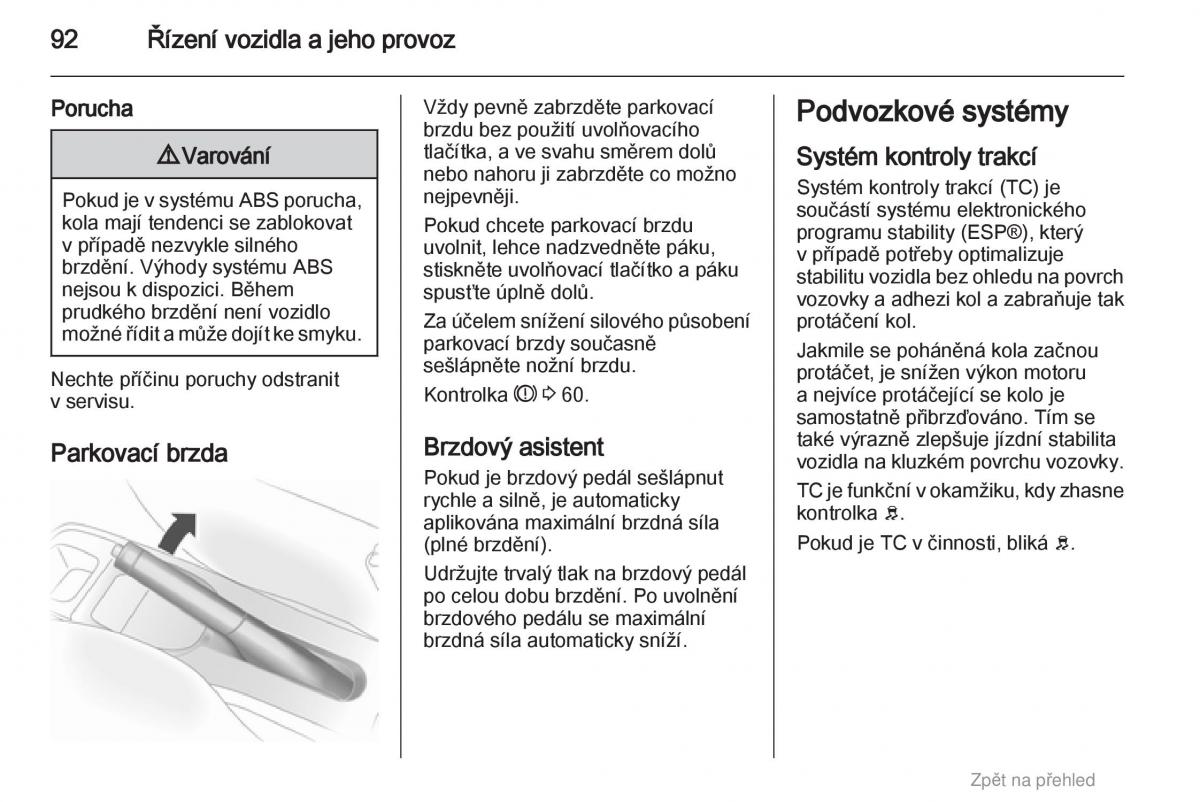 Opel Agila B navod k obsludze / page 92