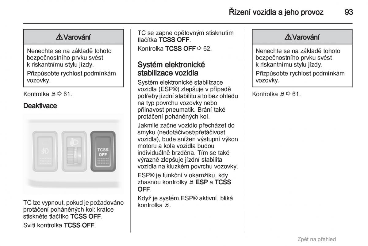 Opel Agila B navod k obsludze / page 93