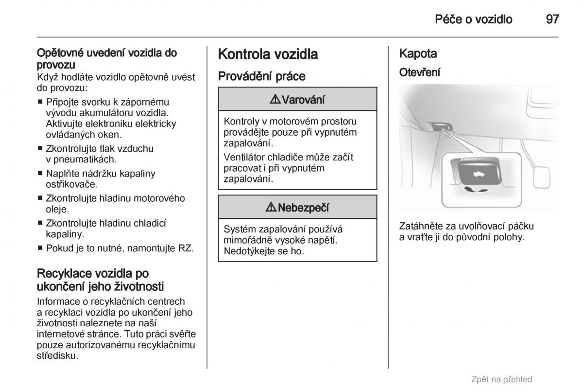 Opel Agila B navod k obsludze / page 97