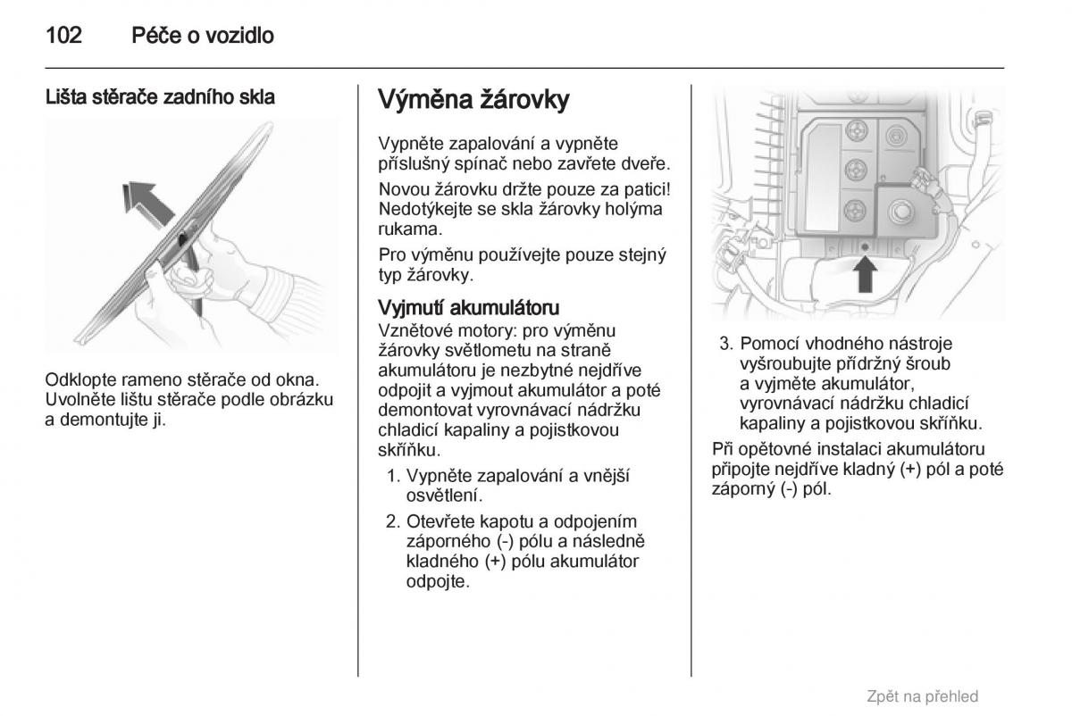 Opel Agila B navod k obsludze / page 102