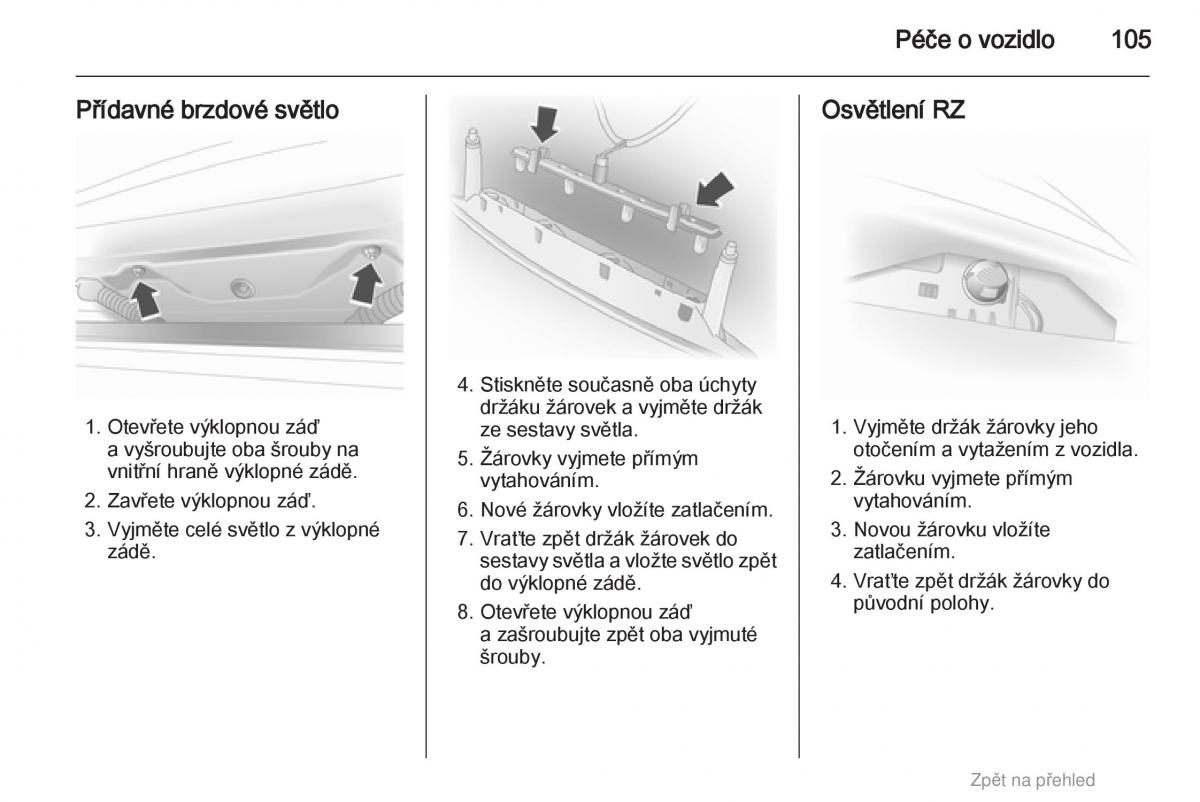 Opel Agila B navod k obsludze / page 105