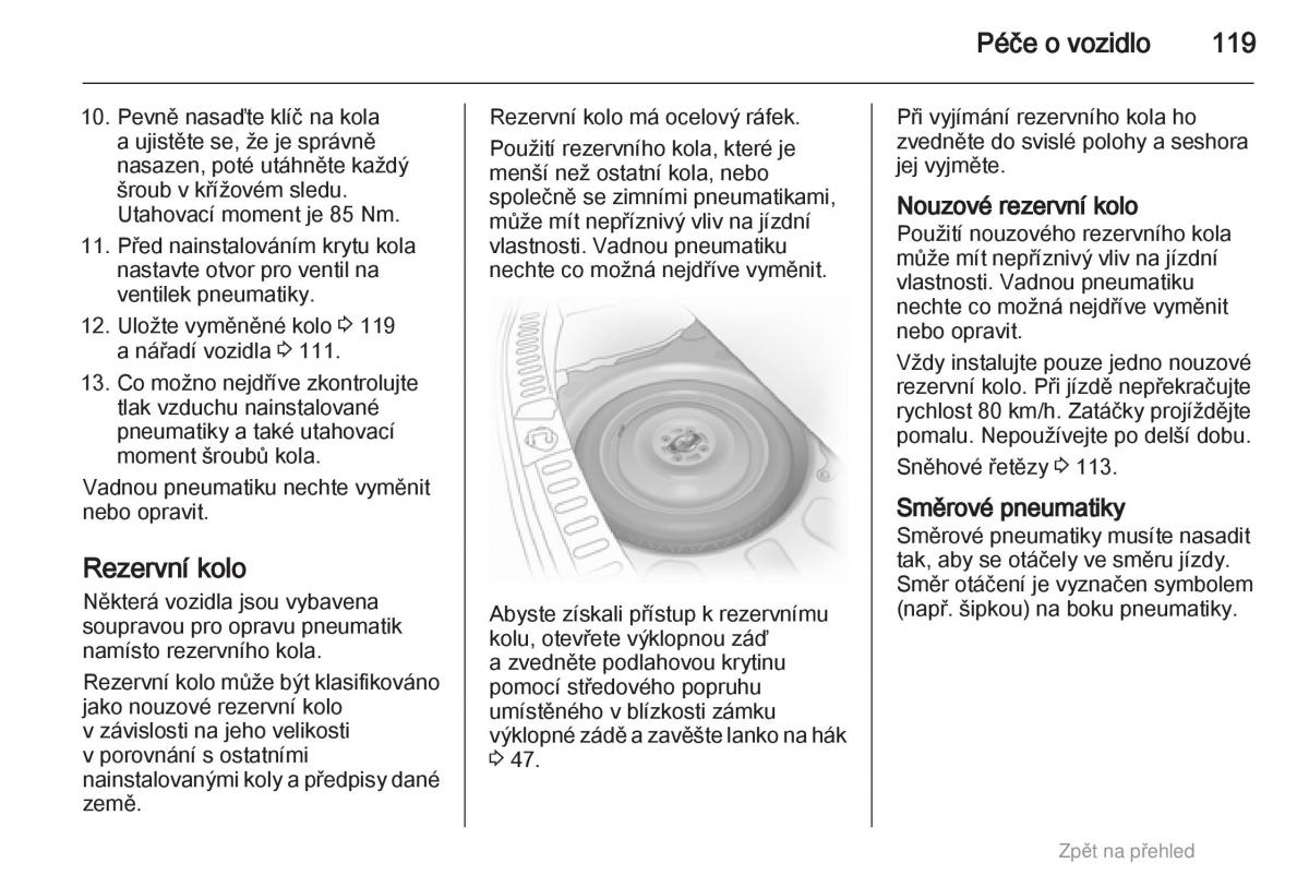 Opel Agila B navod k obsludze / page 119