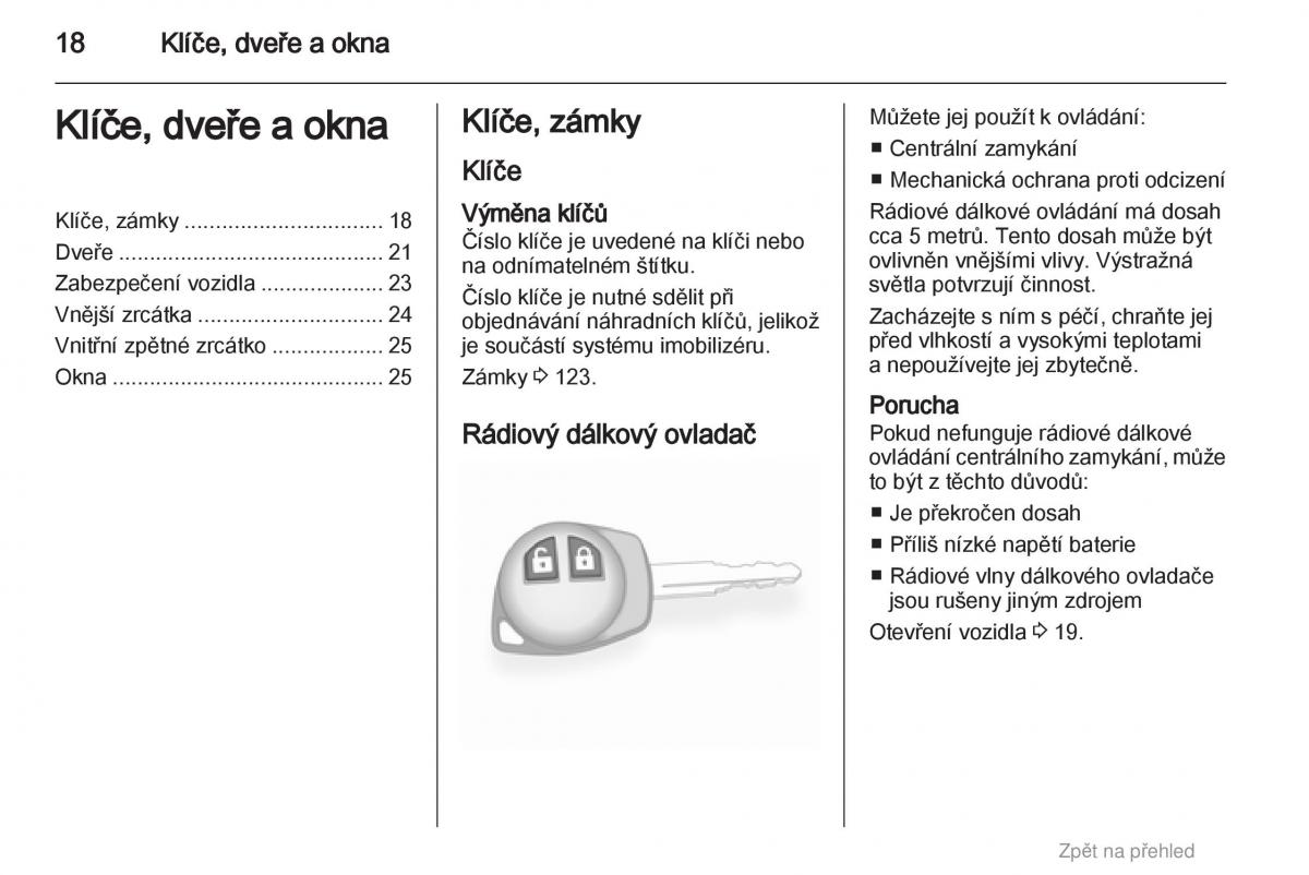 Opel Agila B navod k obsludze / page 18