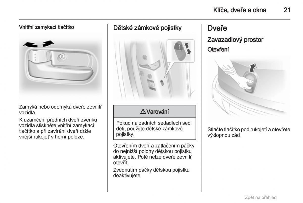 Opel Agila B navod k obsludze / page 21