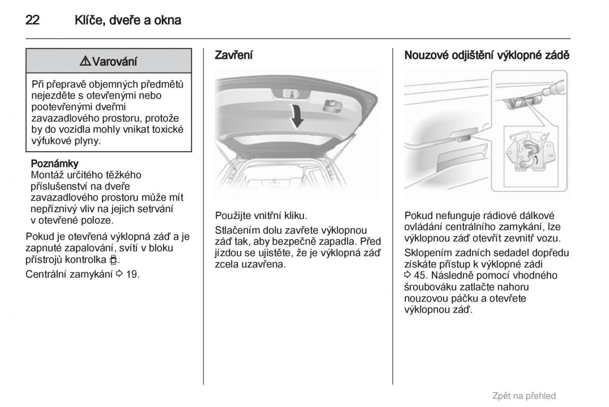 Opel Agila B navod k obsludze / page 22