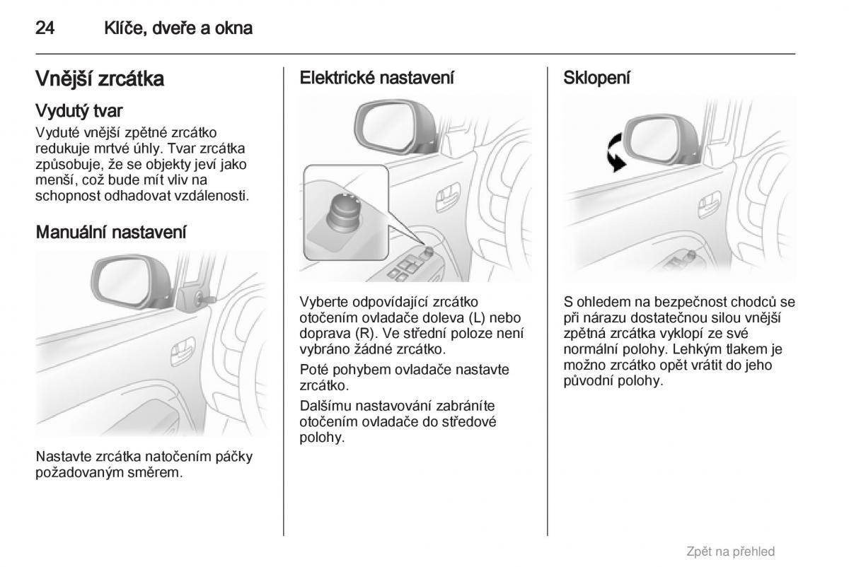 Opel Agila B navod k obsludze / page 24