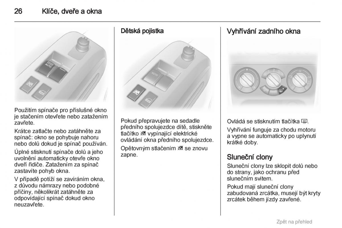 Opel Agila B navod k obsludze / page 26