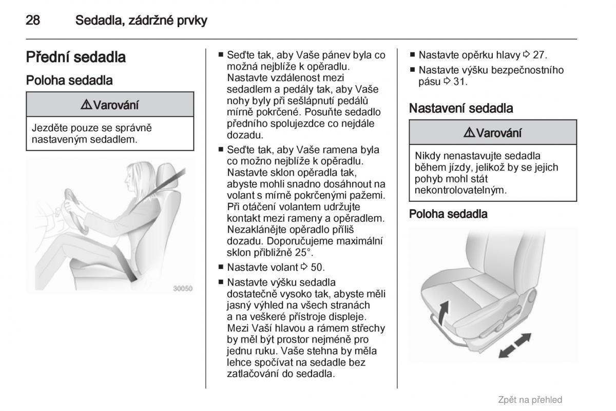 Opel Agila B navod k obsludze / page 28