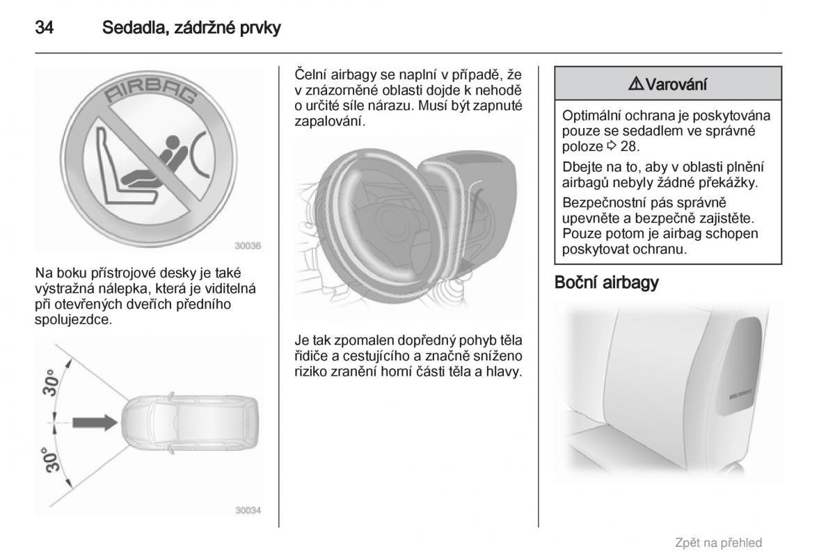 Opel Agila B navod k obsludze / page 34