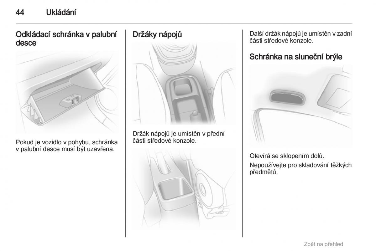 Opel Agila B navod k obsludze / page 44