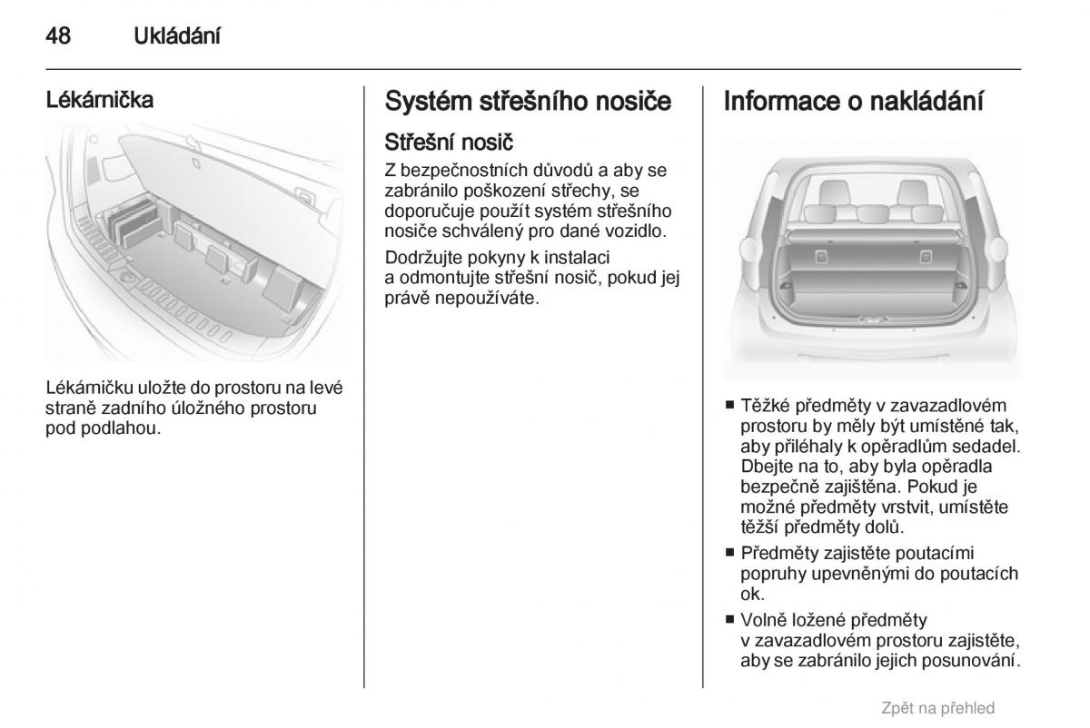 Opel Agila B navod k obsludze / page 48