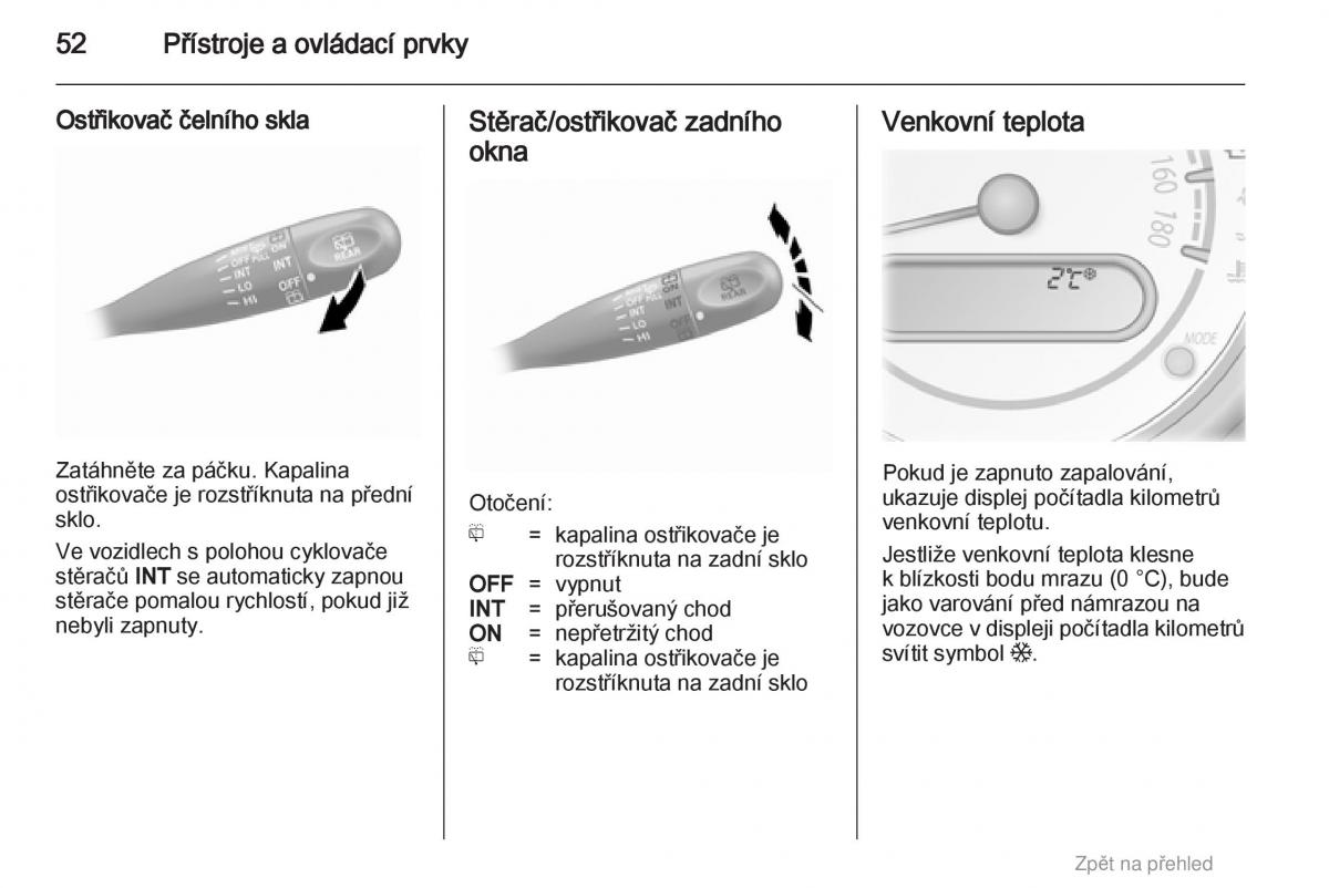 Opel Agila B navod k obsludze / page 52