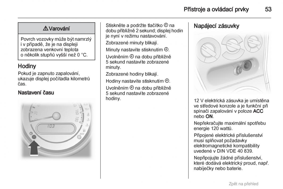 Opel Agila B navod k obsludze / page 53