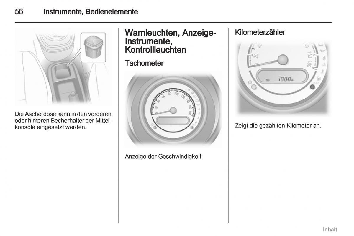 Opel Agila B Handbuch / page 56