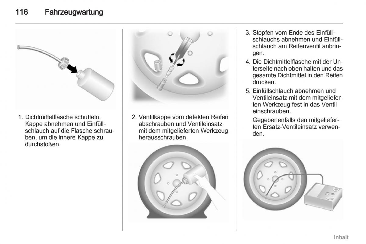 Opel Agila B Handbuch / page 116