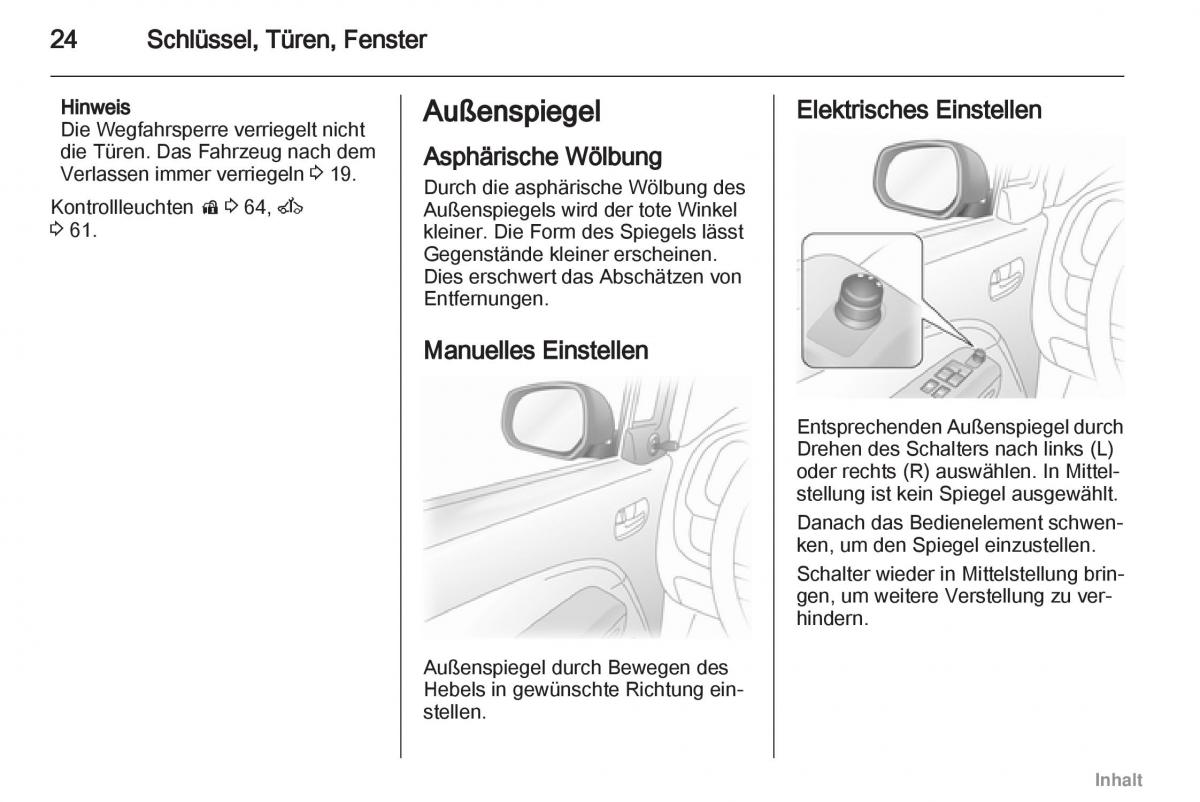 Opel Agila B Handbuch / page 24