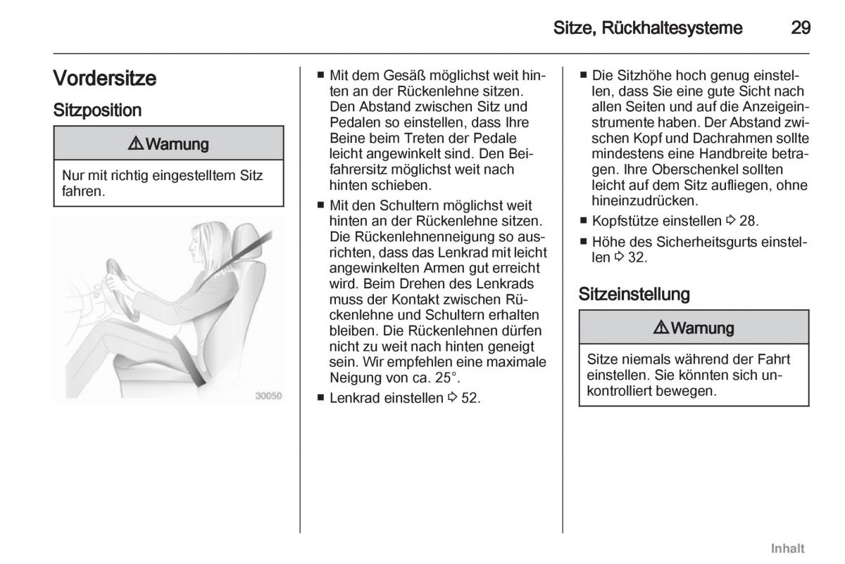 Opel Agila B Handbuch / page 29