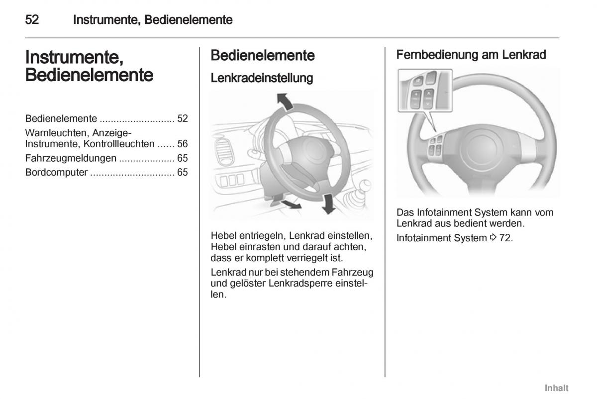 Opel Agila B Handbuch / page 52