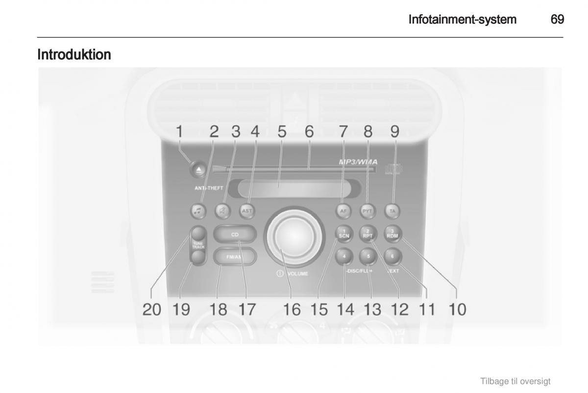 Opel Agila B Bilens instruktionsbog / page 69