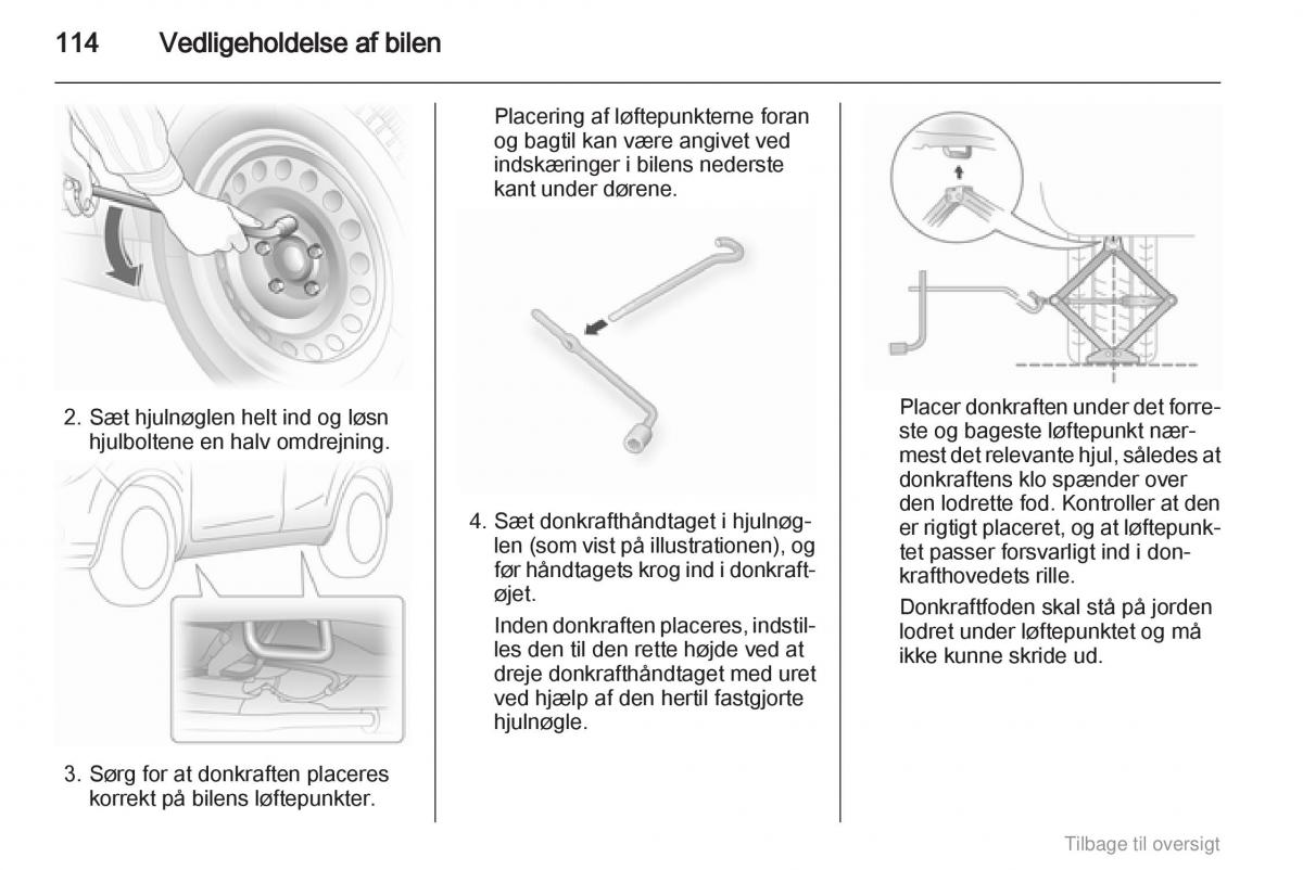 Opel Agila B Bilens instruktionsbog / page 114