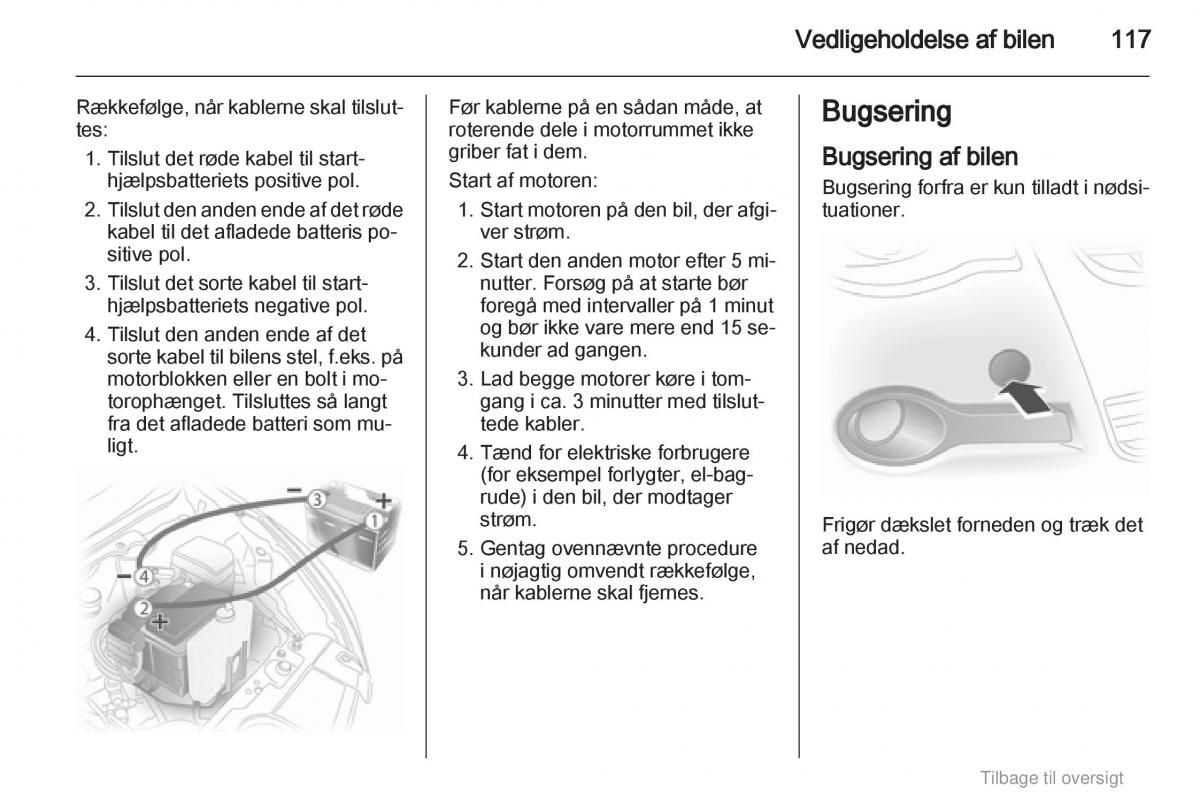 Opel Agila B Bilens instruktionsbog / page 117