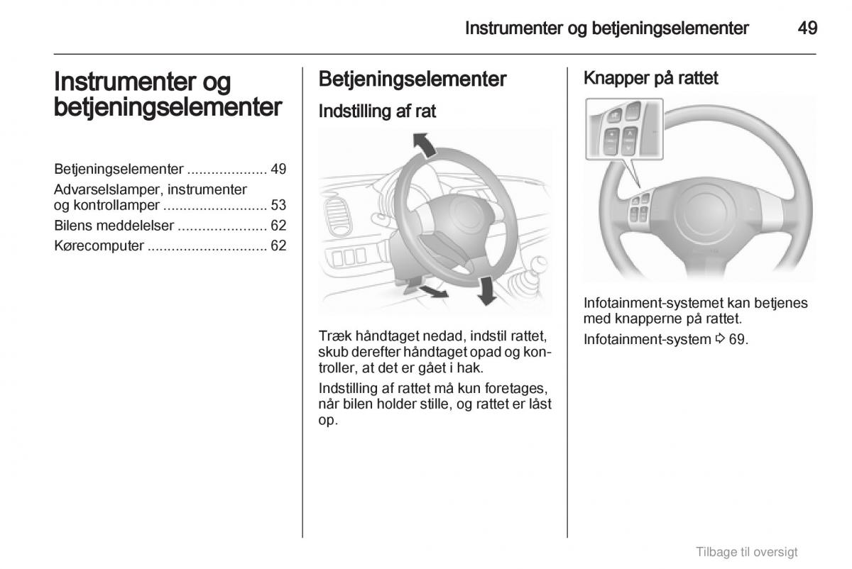 Opel Agila B Bilens instruktionsbog / page 49