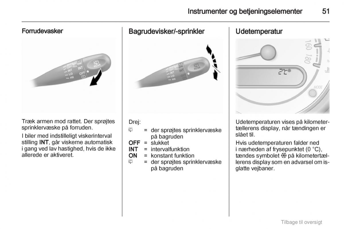 Opel Agila B Bilens instruktionsbog / page 51