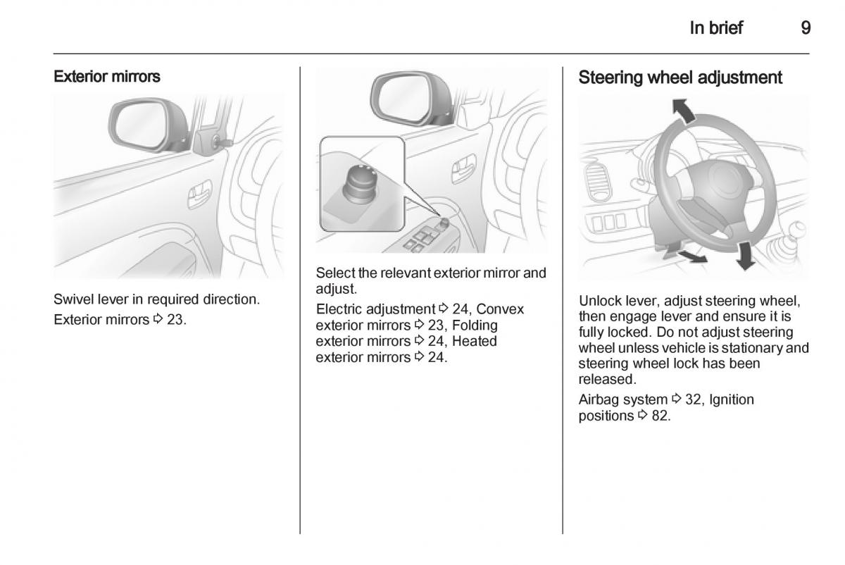 Opel Agila B owners manual / page 9