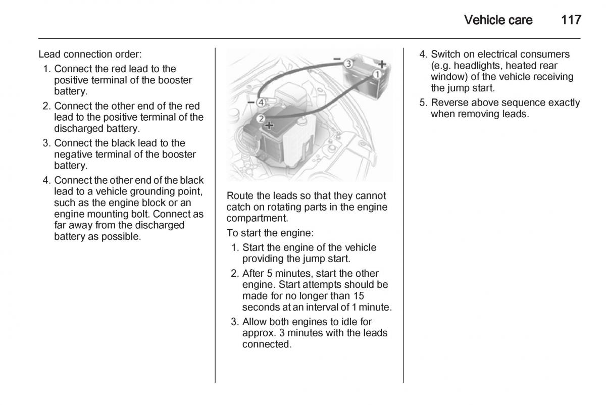 Opel Agila B owners manual / page 117