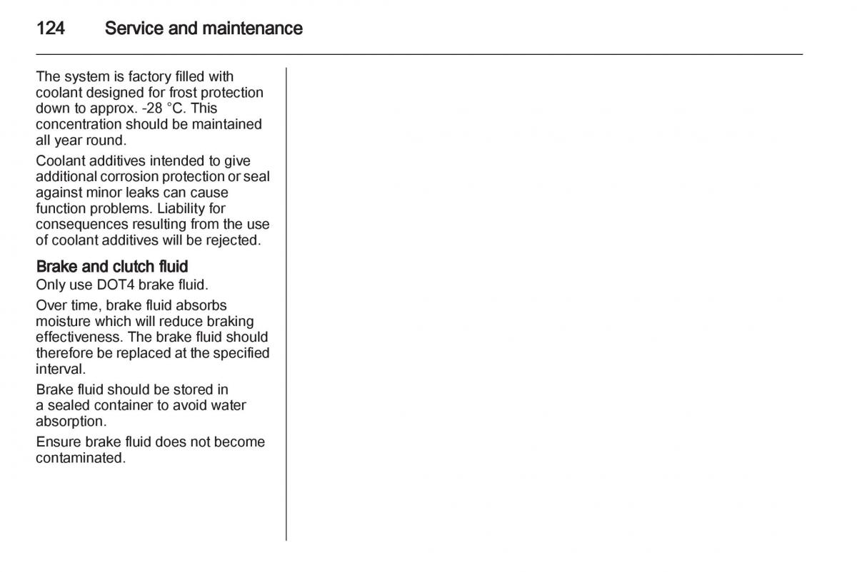 Opel Agila B owners manual / page 124