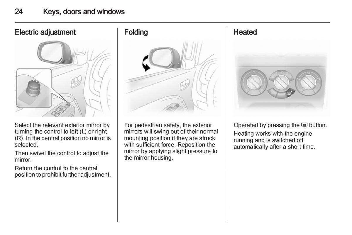 Opel Agila B owners manual / page 24