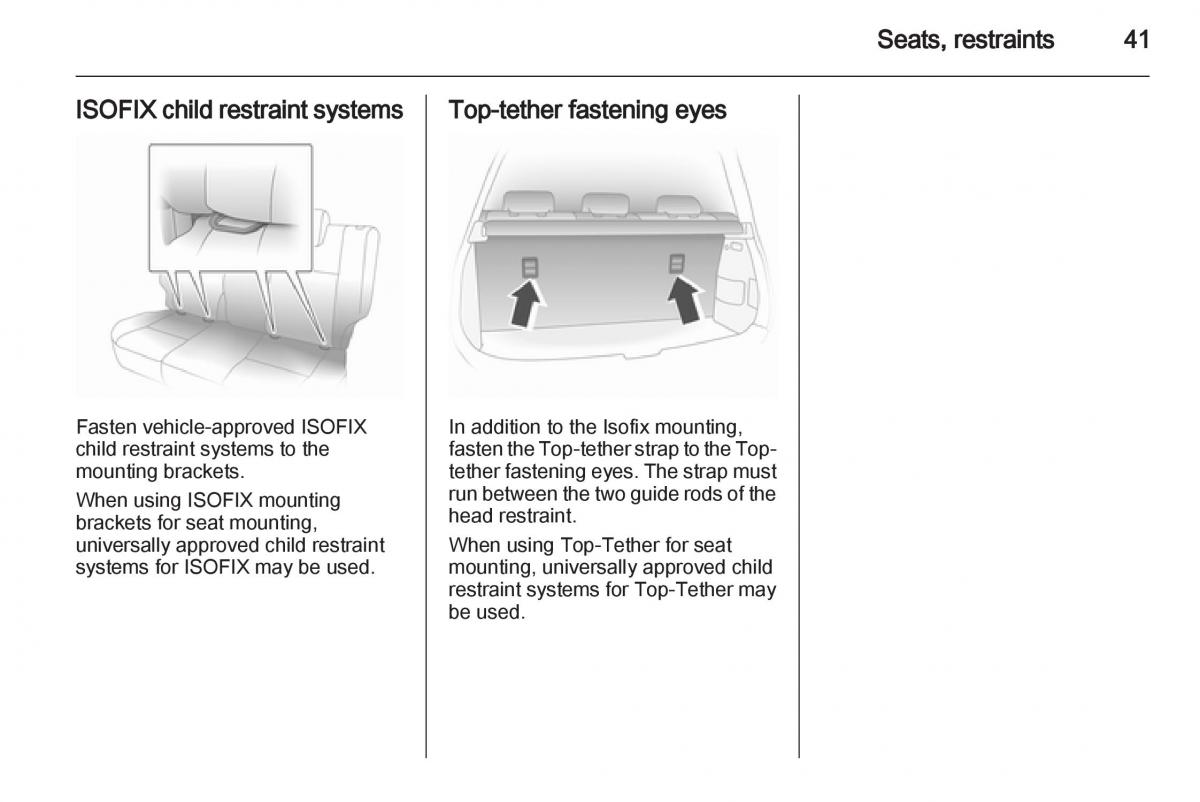 Opel Agila B owners manual / page 41