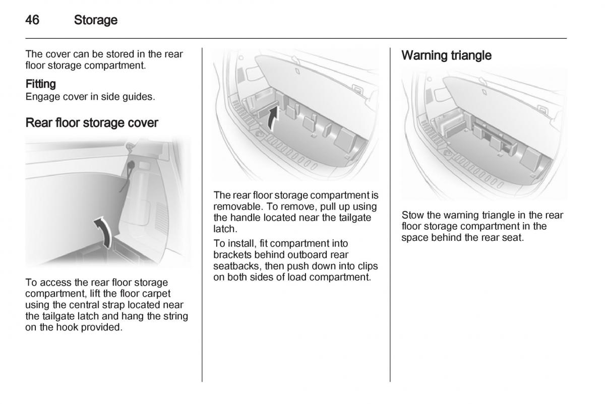 Opel Agila B owners manual / page 46