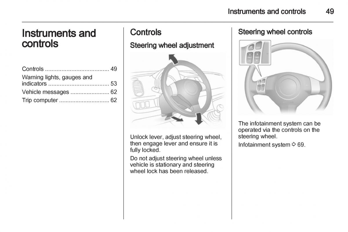 Opel Agila B owners manual / page 49