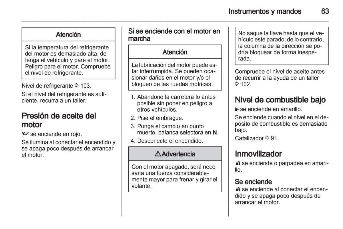 Opel Agila B manual del propietario / page 65