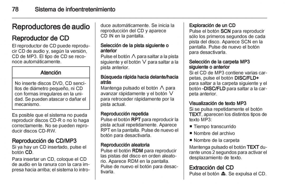 Opel Agila B manual del propietario / page 80