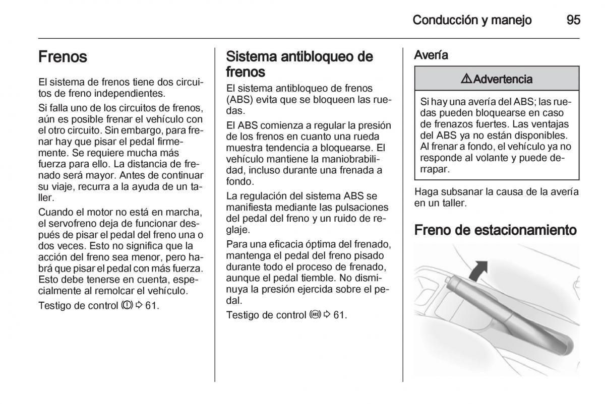 Opel Agila B manual del propietario / page 97