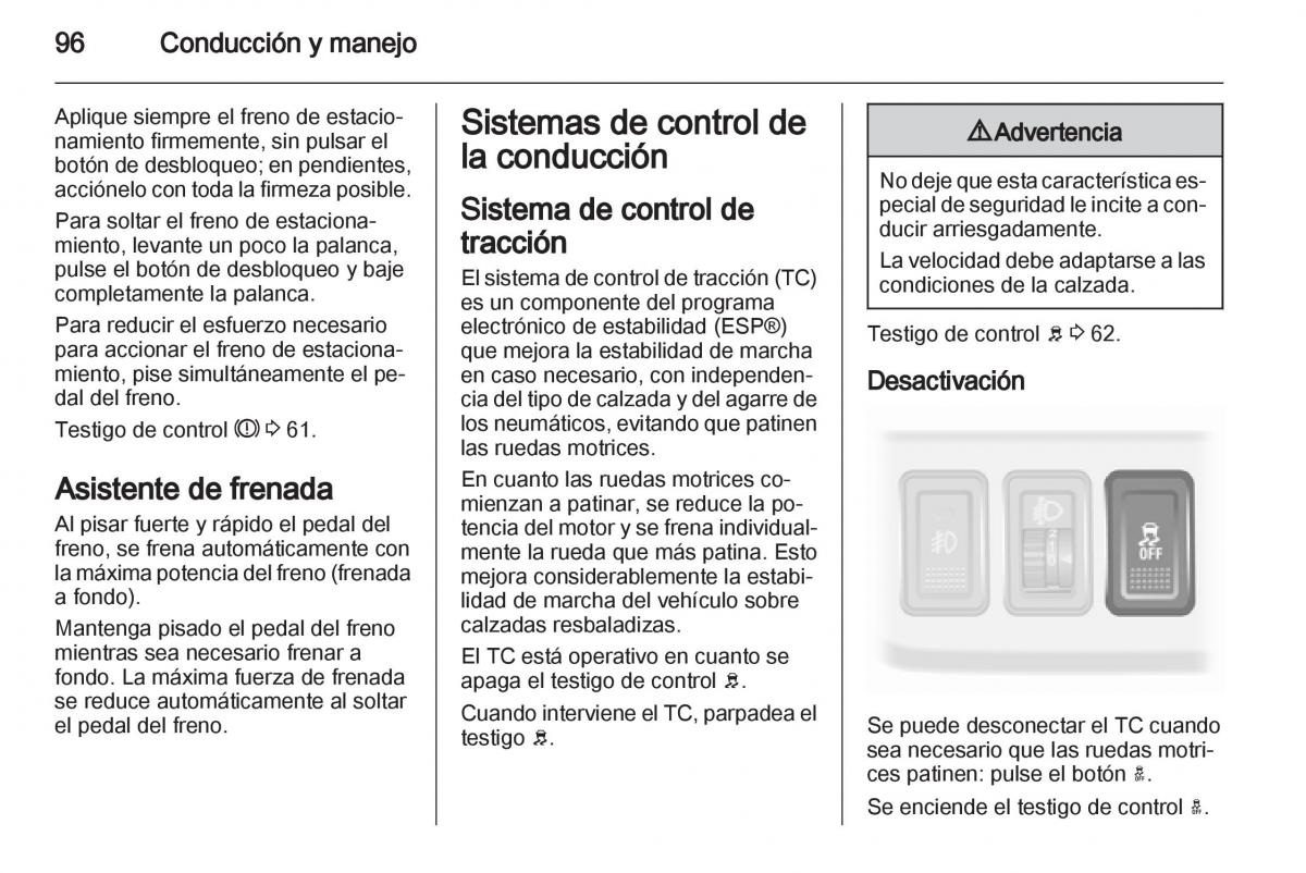 Opel Agila B manual del propietario / page 98