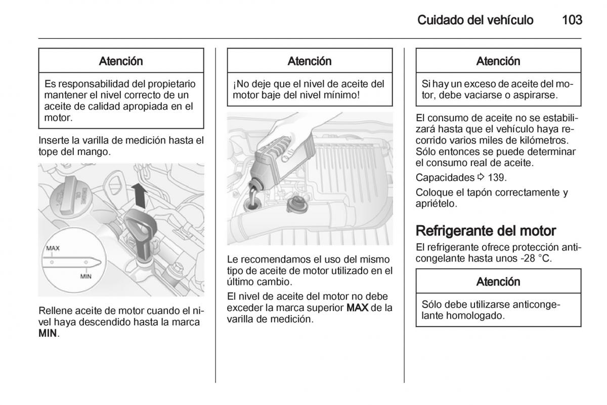 Opel Agila B manual del propietario / page 105